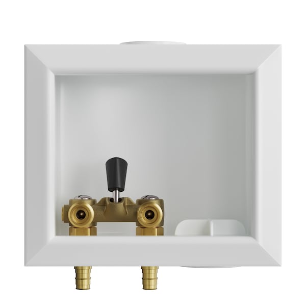 Washing Machine Box, Right Outlet with Single Lever Valve, 1/2in. PEX F1960 Connection